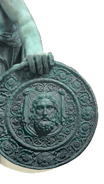 Щит князя Пожарского с изображением Нерукотворного Спаса.